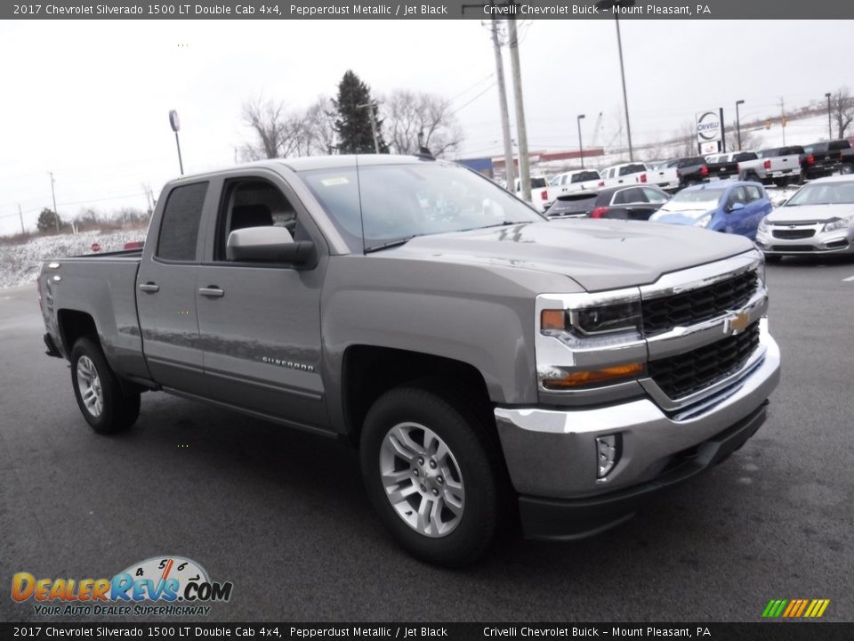 2017 Chevrolet Silverado 1500 LT Double Cab 4x4 Pepperdust Metallic / Jet Black Photo #6