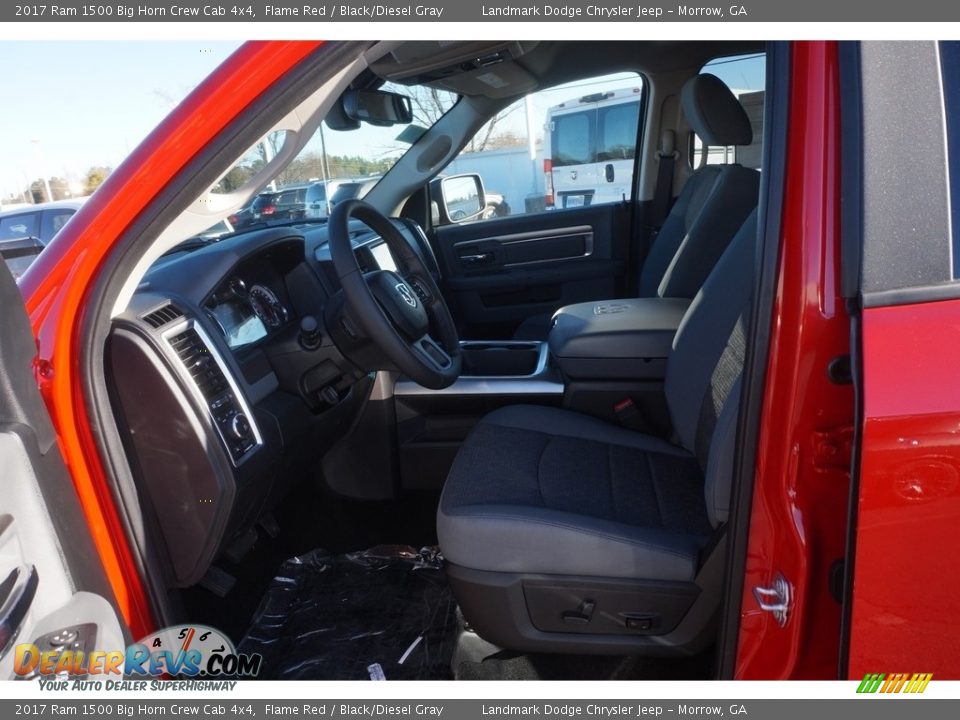 2017 Ram 1500 Big Horn Crew Cab 4x4 Flame Red / Black/Diesel Gray Photo #7