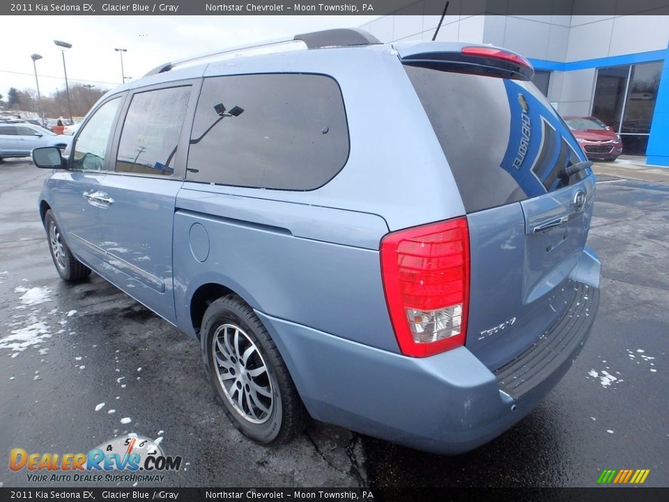 2011 Kia Sedona EX Glacier Blue / Gray Photo #4
