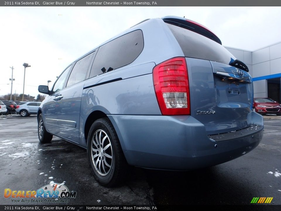 2011 Kia Sedona EX Glacier Blue / Gray Photo #5