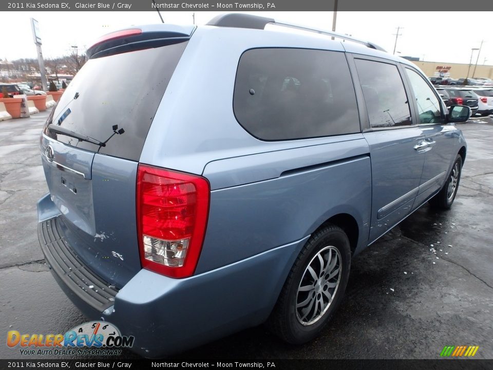 2011 Kia Sedona EX Glacier Blue / Gray Photo #8