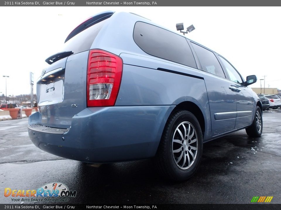 2011 Kia Sedona EX Glacier Blue / Gray Photo #9