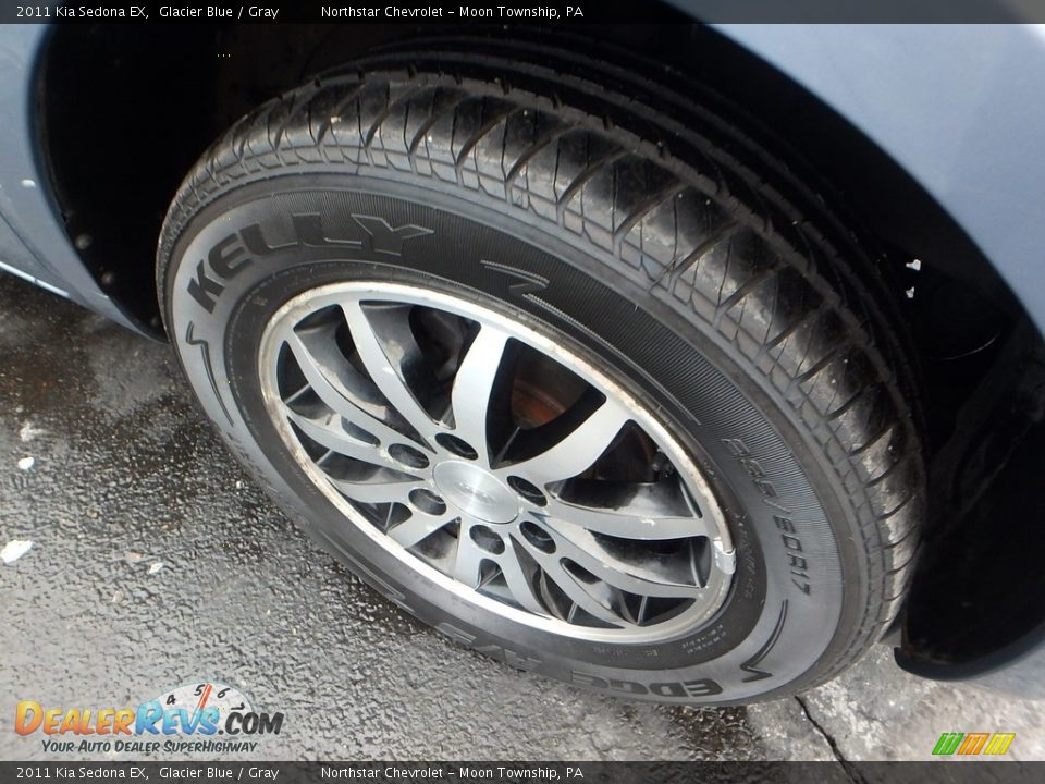 2011 Kia Sedona EX Glacier Blue / Gray Photo #14