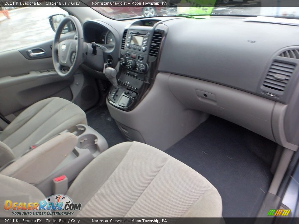 2011 Kia Sedona EX Glacier Blue / Gray Photo #16