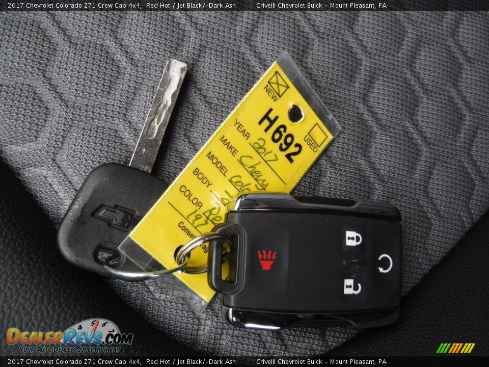 2017 Chevrolet Colorado Z71 Crew Cab 4x4 Red Hot / Jet Black/­Dark Ash Photo #23