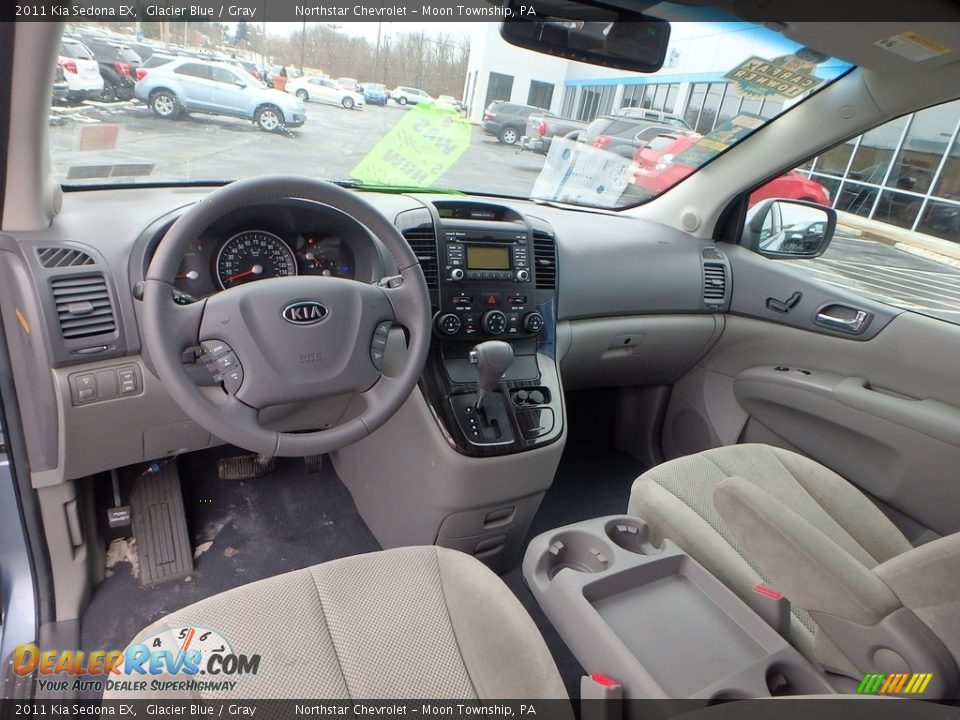 2011 Kia Sedona EX Glacier Blue / Gray Photo #23