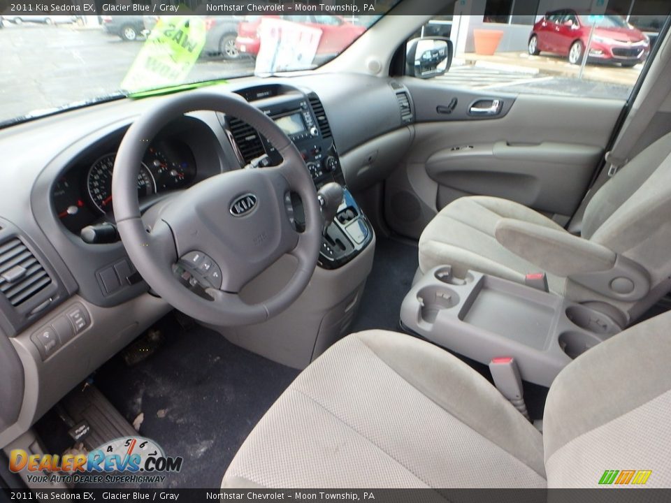 2011 Kia Sedona EX Glacier Blue / Gray Photo #25