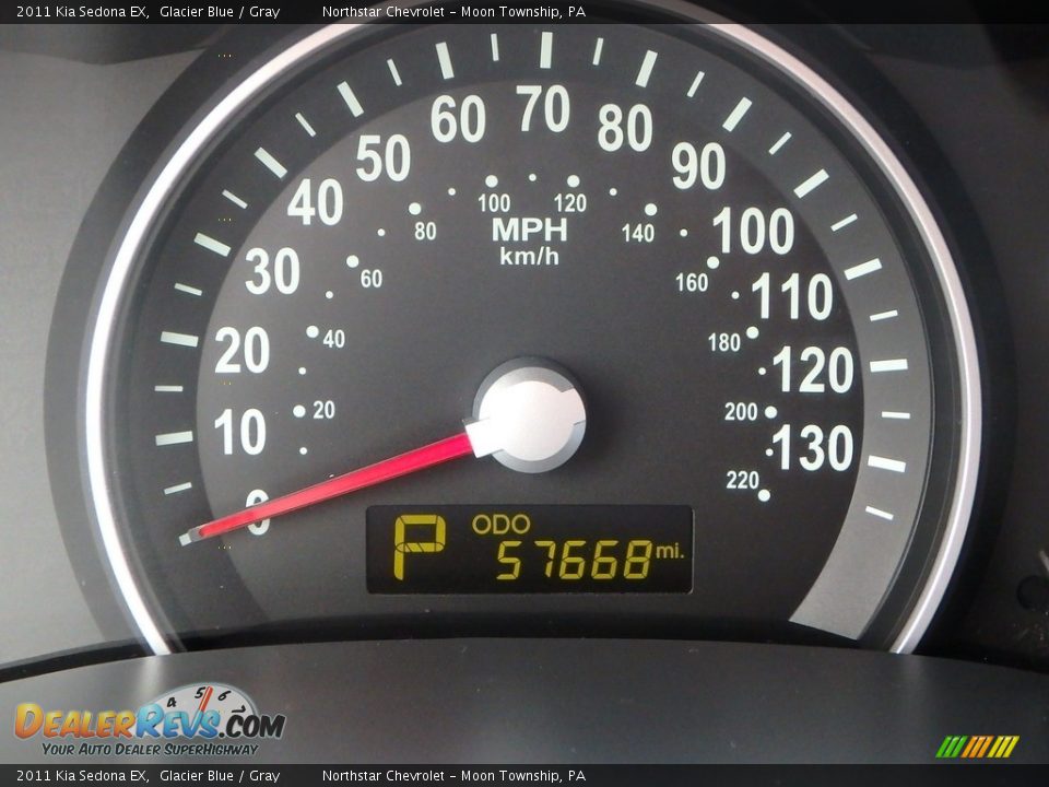 2011 Kia Sedona EX Glacier Blue / Gray Photo #30