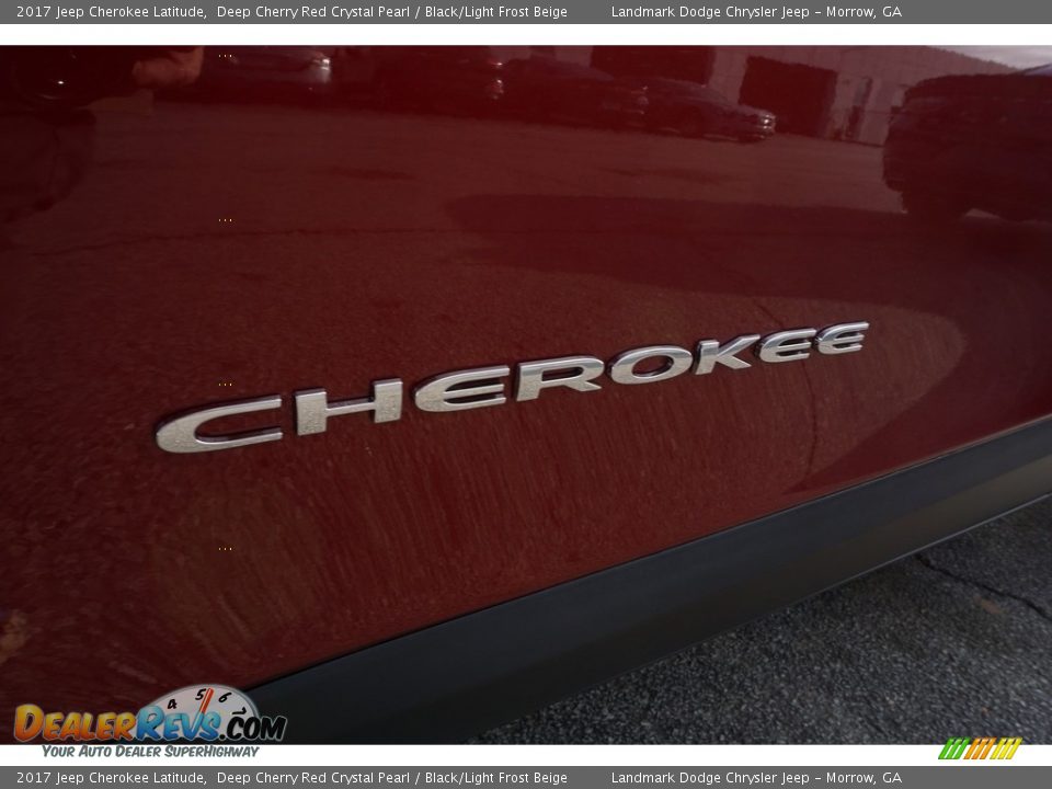 2017 Jeep Cherokee Latitude Deep Cherry Red Crystal Pearl / Black/Light Frost Beige Photo #6