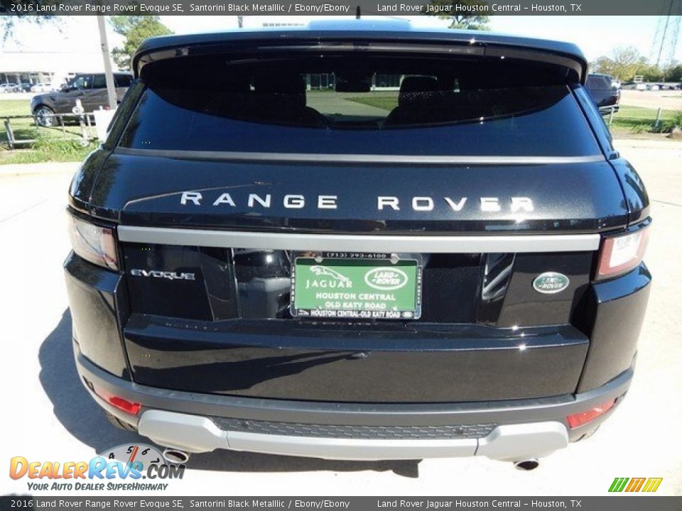 2016 Land Rover Range Rover Evoque SE Santorini Black Metalllic / Ebony/Ebony Photo #8
