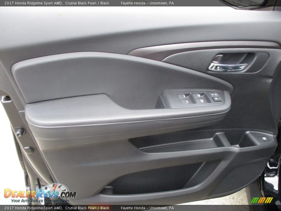 2017 Honda Ridgeline Sport AWD Crystal Black Pearl / Black Photo #6