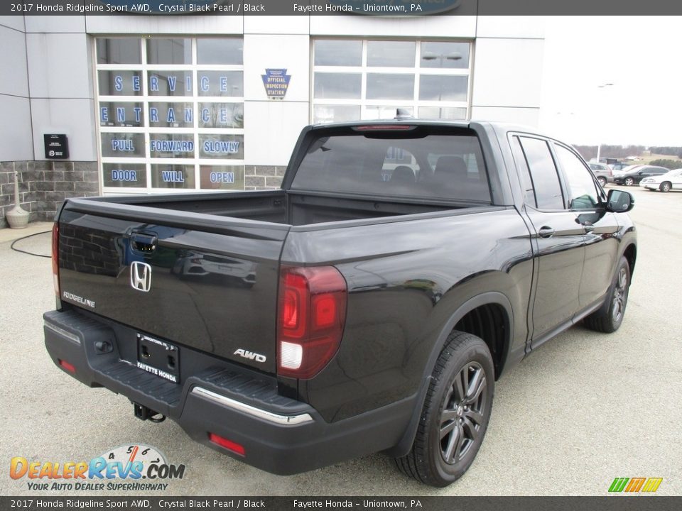 2017 Honda Ridgeline Sport AWD Crystal Black Pearl / Black Photo #18
