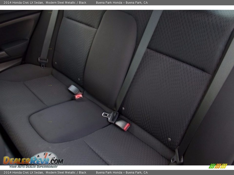 2014 Honda Civic LX Sedan Modern Steel Metallic / Black Photo #13