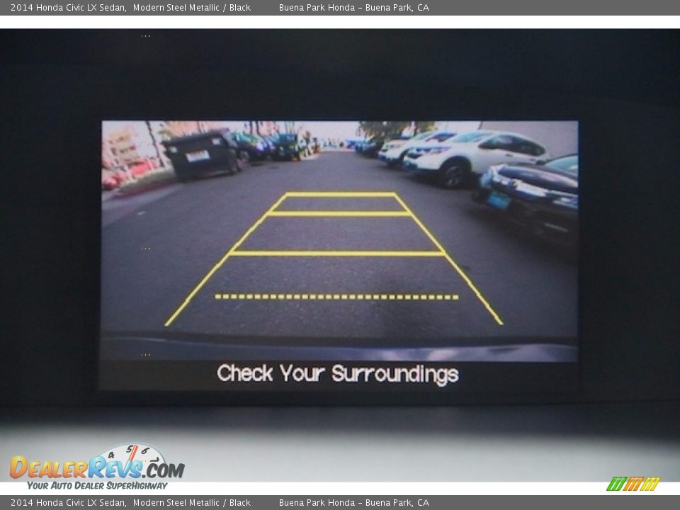 2014 Honda Civic LX Sedan Modern Steel Metallic / Black Photo #19