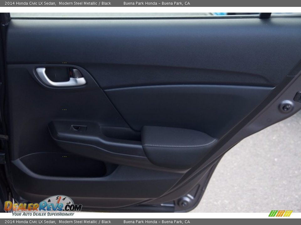 2014 Honda Civic LX Sedan Modern Steel Metallic / Black Photo #22