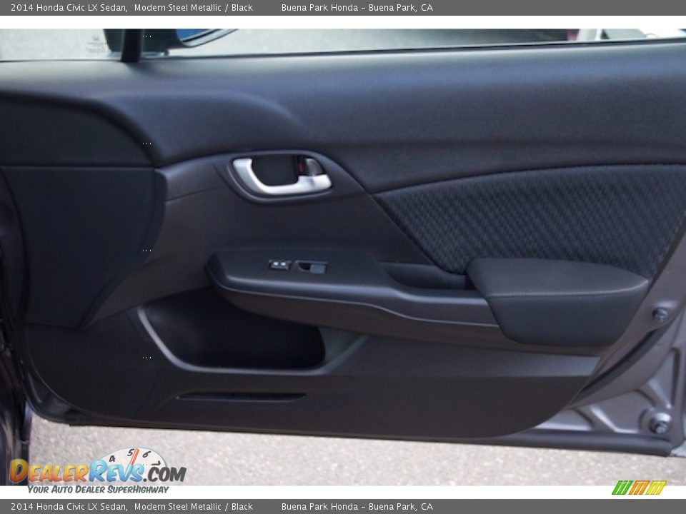 2014 Honda Civic LX Sedan Modern Steel Metallic / Black Photo #23