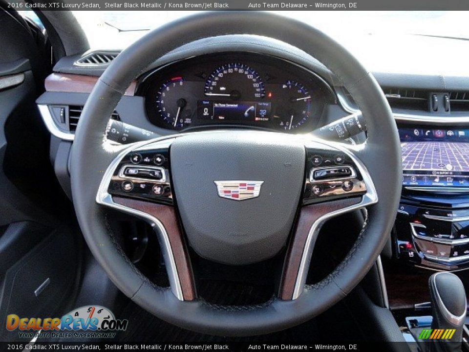 2016 Cadillac XTS Luxury Sedan Stellar Black Metallic / Kona Brown/Jet Black Photo #22