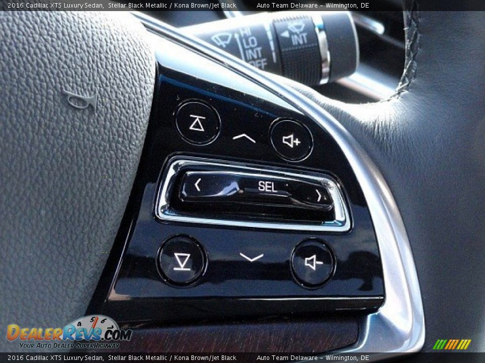 2016 Cadillac XTS Luxury Sedan Stellar Black Metallic / Kona Brown/Jet Black Photo #24