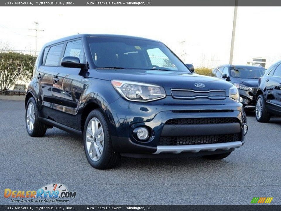 2017 Kia Soul + Mysterious Blue / Black Photo #1