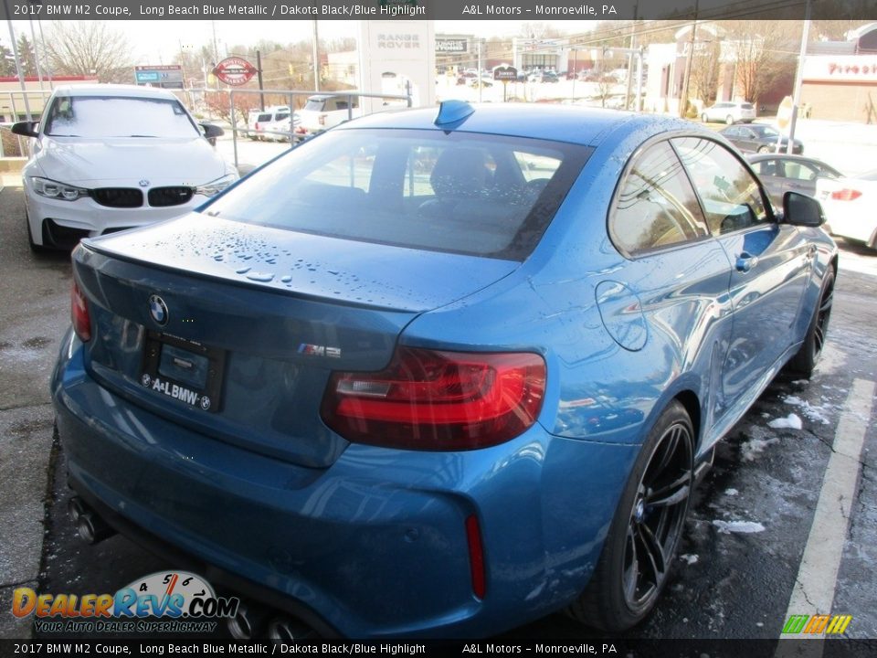 2017 BMW M2 Coupe Long Beach Blue Metallic / Dakota Black/Blue Highlight Photo #4