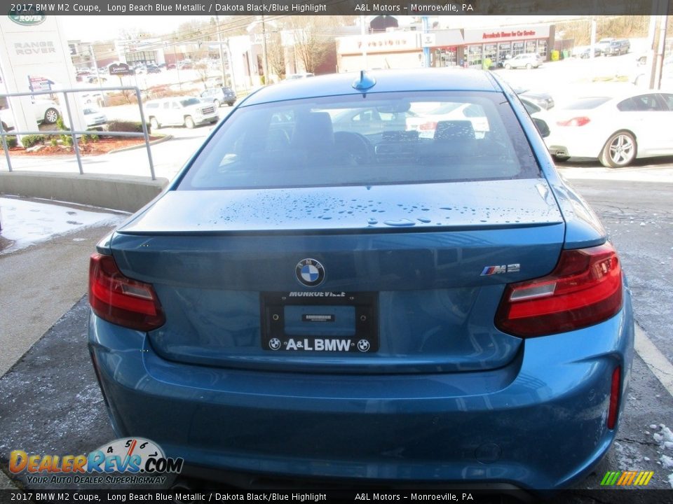 2017 BMW M2 Coupe Long Beach Blue Metallic / Dakota Black/Blue Highlight Photo #5