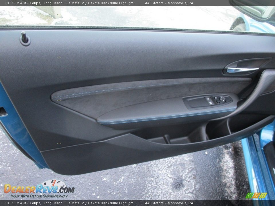 2017 BMW M2 Coupe Long Beach Blue Metallic / Dakota Black/Blue Highlight Photo #10