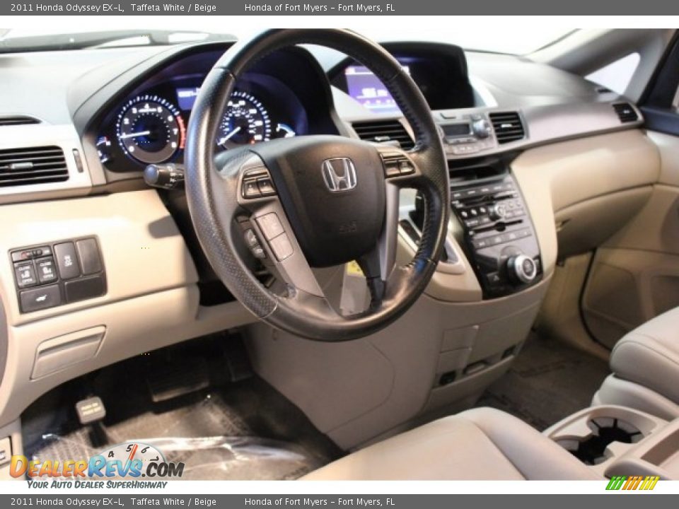 2011 Honda Odyssey EX-L Taffeta White / Beige Photo #11