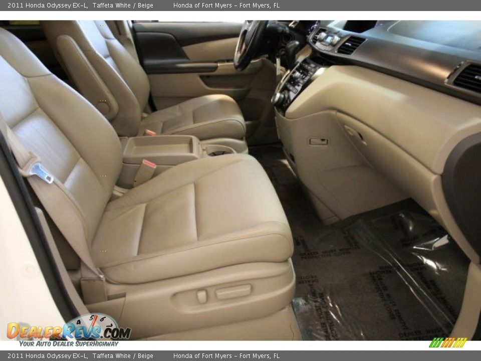 2011 Honda Odyssey EX-L Taffeta White / Beige Photo #35