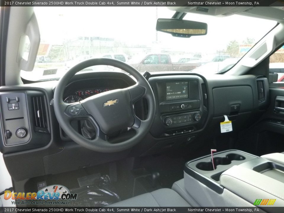 Dark Ash/Jet Black Interior - 2017 Chevrolet Silverado 2500HD Work Truck Double Cab 4x4 Photo #13