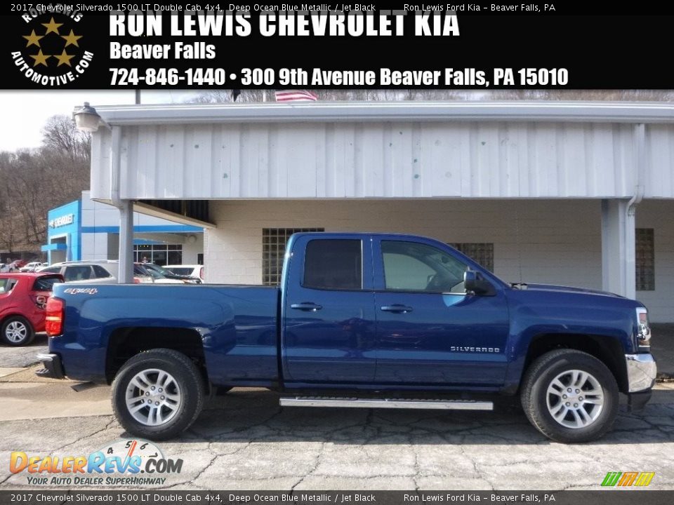 2017 Chevrolet Silverado 1500 LT Double Cab 4x4 Deep Ocean Blue Metallic / Jet Black Photo #1
