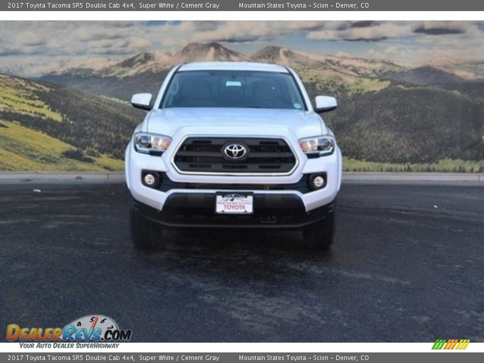 2017 Toyota Tacoma SR5 Double Cab 4x4 Super White / Cement Gray Photo #2