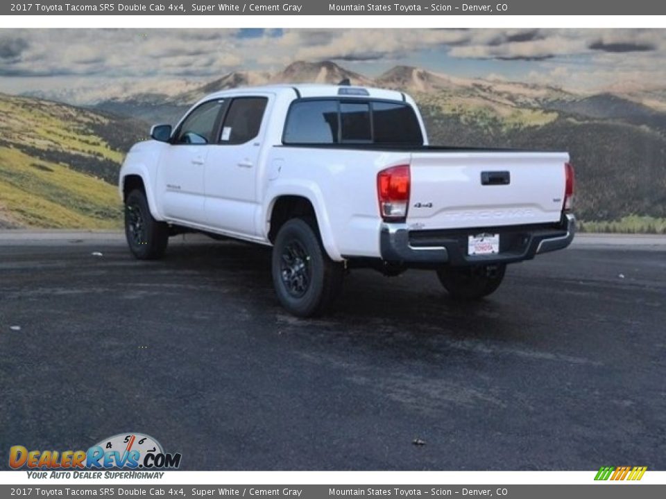 2017 Toyota Tacoma SR5 Double Cab 4x4 Super White / Cement Gray Photo #3