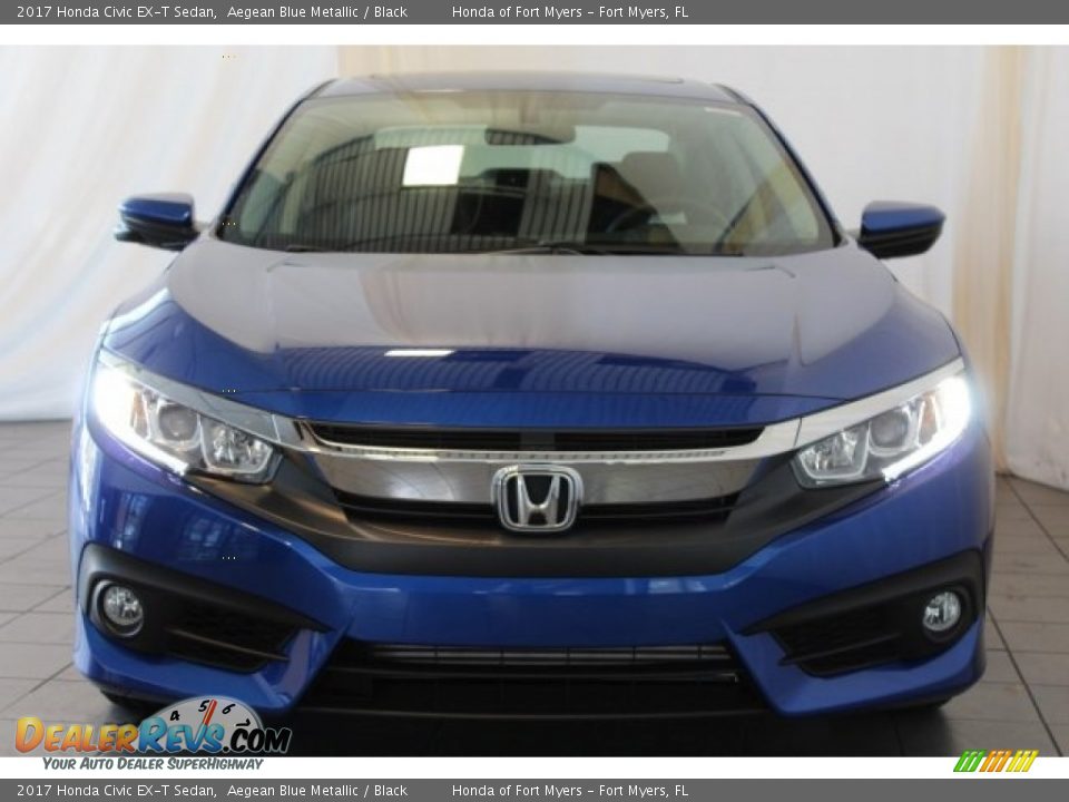 2017 Honda Civic EX-T Sedan Aegean Blue Metallic / Black Photo #4