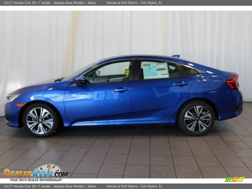 2017 Honda Civic EX-T Sedan Aegean Blue Metallic / Black Photo #5