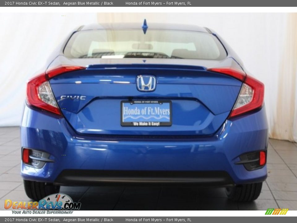 2017 Honda Civic EX-T Sedan Aegean Blue Metallic / Black Photo #6