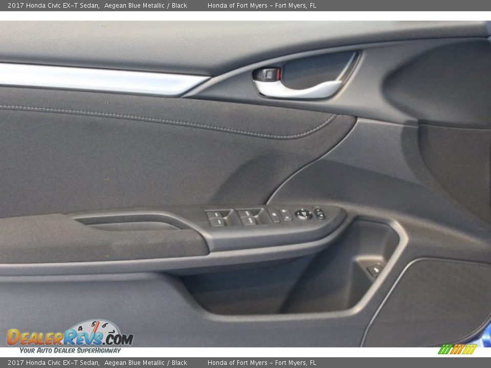 2017 Honda Civic EX-T Sedan Aegean Blue Metallic / Black Photo #7
