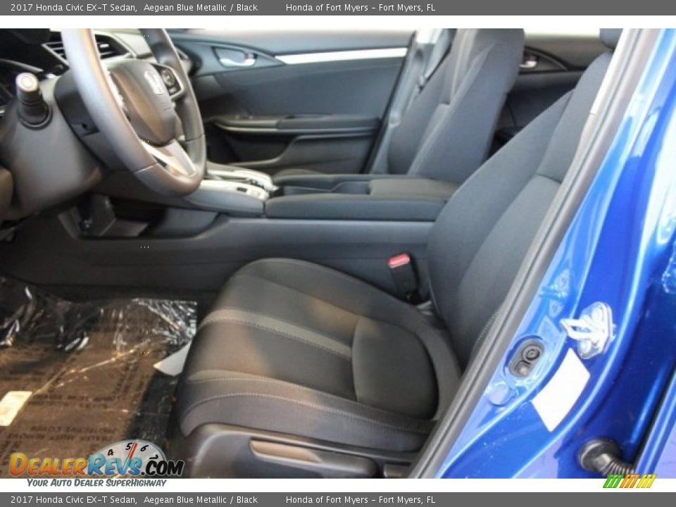 2017 Honda Civic EX-T Sedan Aegean Blue Metallic / Black Photo #9