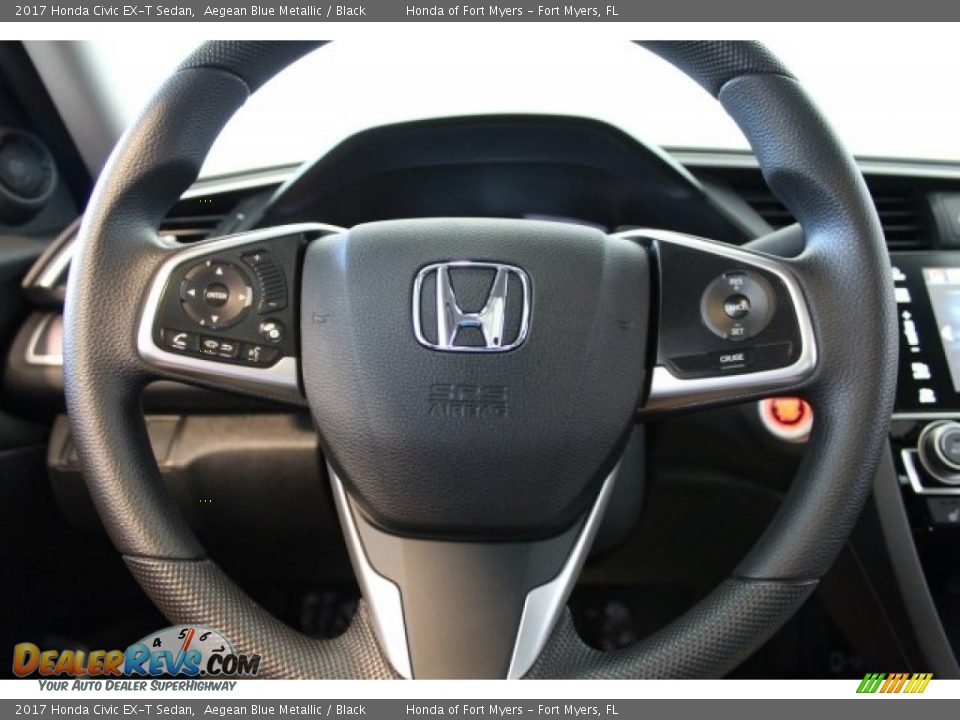 2017 Honda Civic EX-T Sedan Aegean Blue Metallic / Black Photo #11