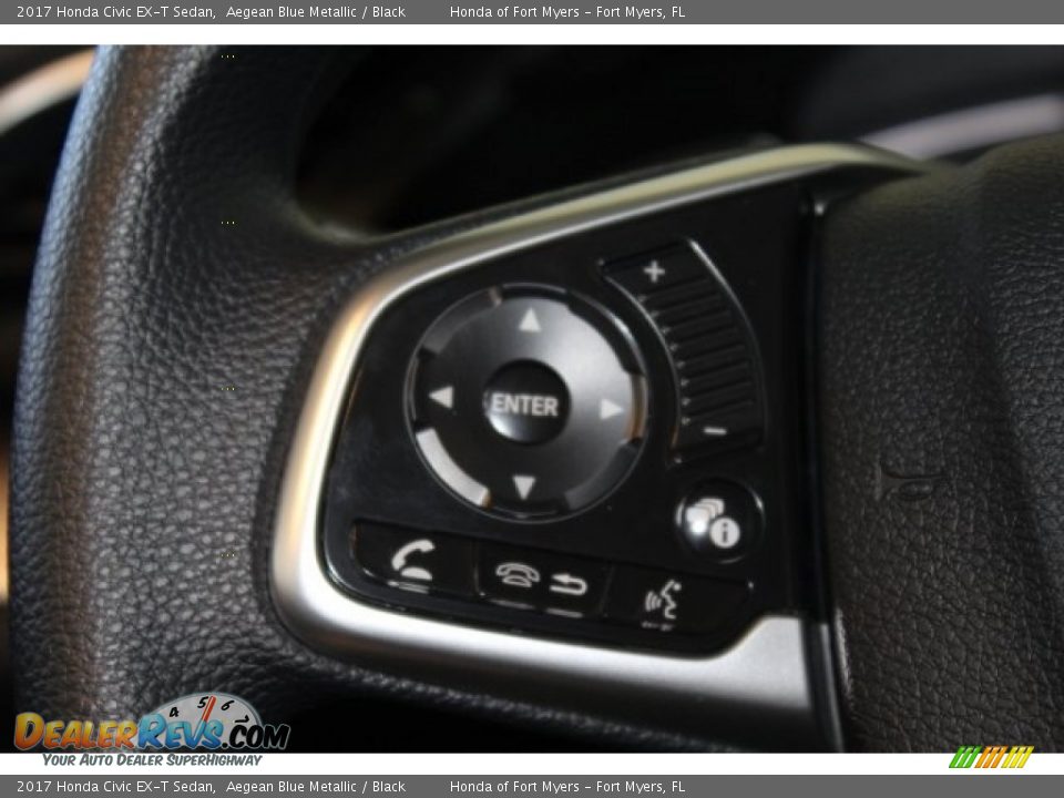 2017 Honda Civic EX-T Sedan Aegean Blue Metallic / Black Photo #12