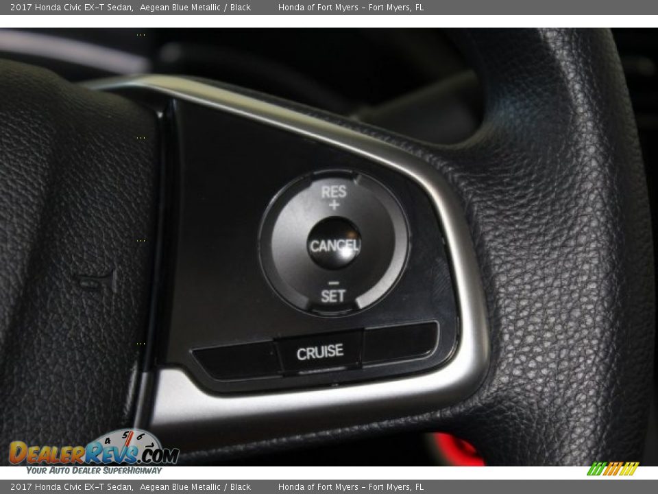 2017 Honda Civic EX-T Sedan Aegean Blue Metallic / Black Photo #13