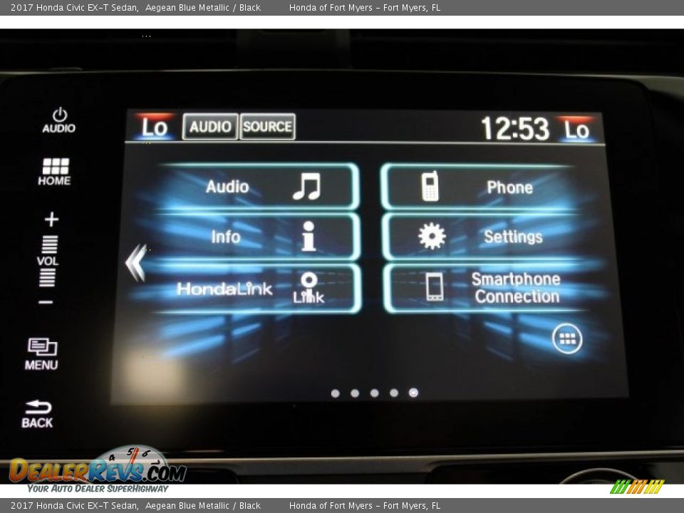 2017 Honda Civic EX-T Sedan Aegean Blue Metallic / Black Photo #15