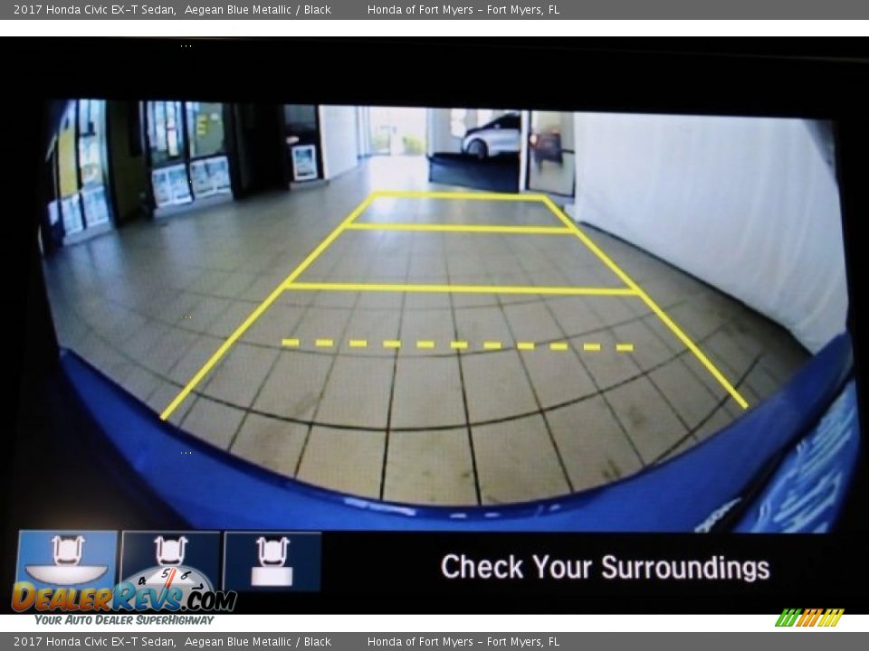 2017 Honda Civic EX-T Sedan Aegean Blue Metallic / Black Photo #17