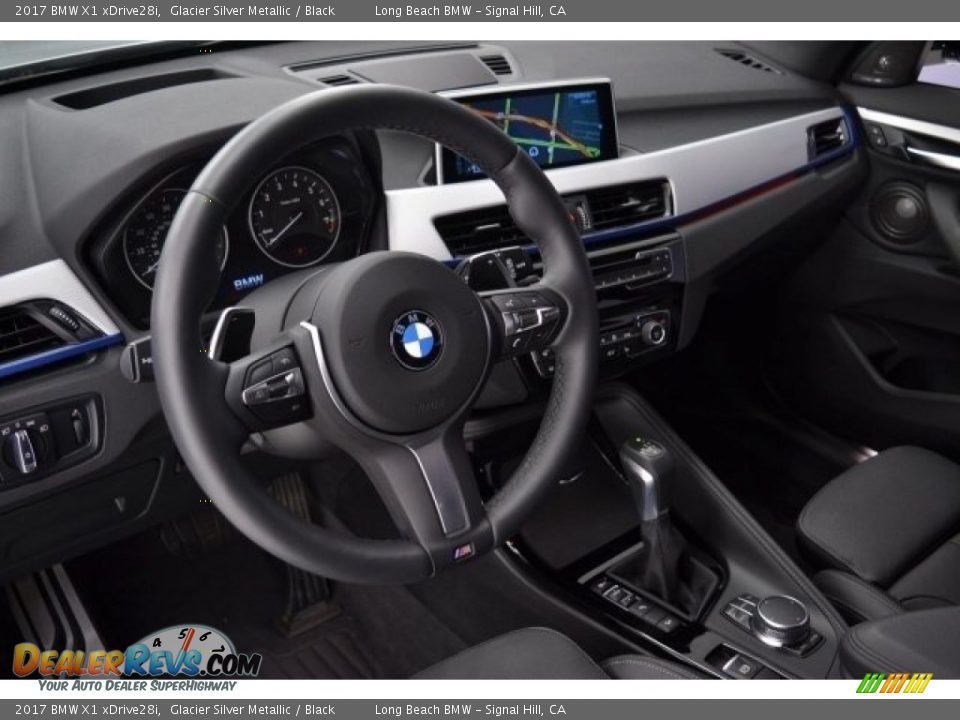 2017 BMW X1 xDrive28i Glacier Silver Metallic / Black Photo #11