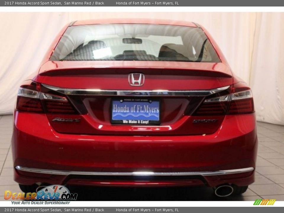 2017 Honda Accord Sport Sedan San Marino Red / Black Photo #6