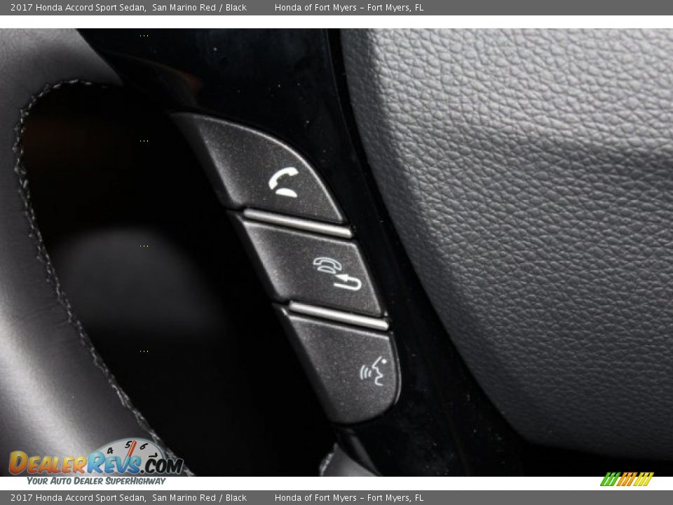 2017 Honda Accord Sport Sedan San Marino Red / Black Photo #15