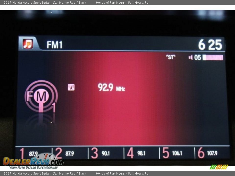 2017 Honda Accord Sport Sedan San Marino Red / Black Photo #17