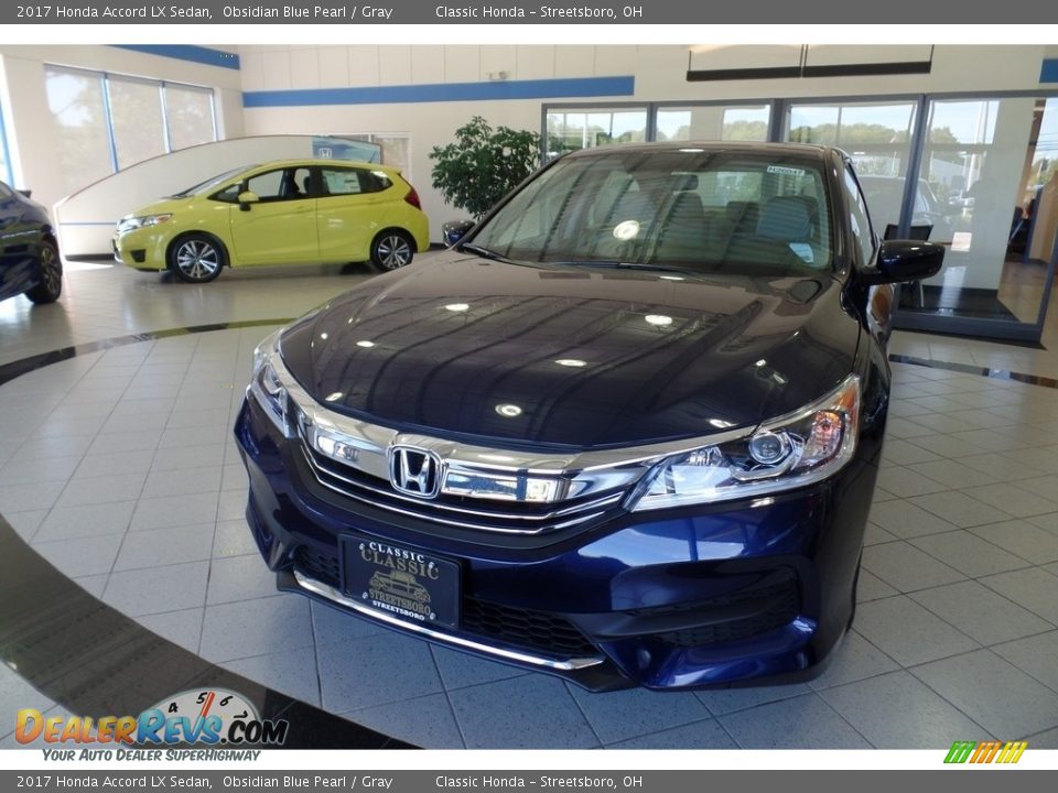 2017 Honda Accord LX Sedan Obsidian Blue Pearl / Gray Photo #3