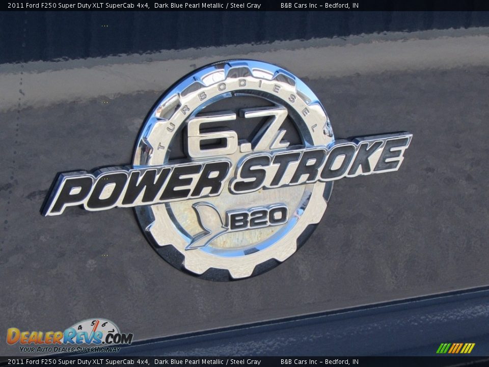 2011 Ford F250 Super Duty XLT SuperCab 4x4 Dark Blue Pearl Metallic / Steel Gray Photo #18