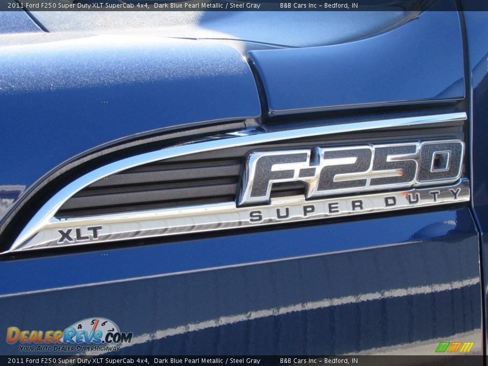 2011 Ford F250 Super Duty XLT SuperCab 4x4 Dark Blue Pearl Metallic / Steel Gray Photo #19