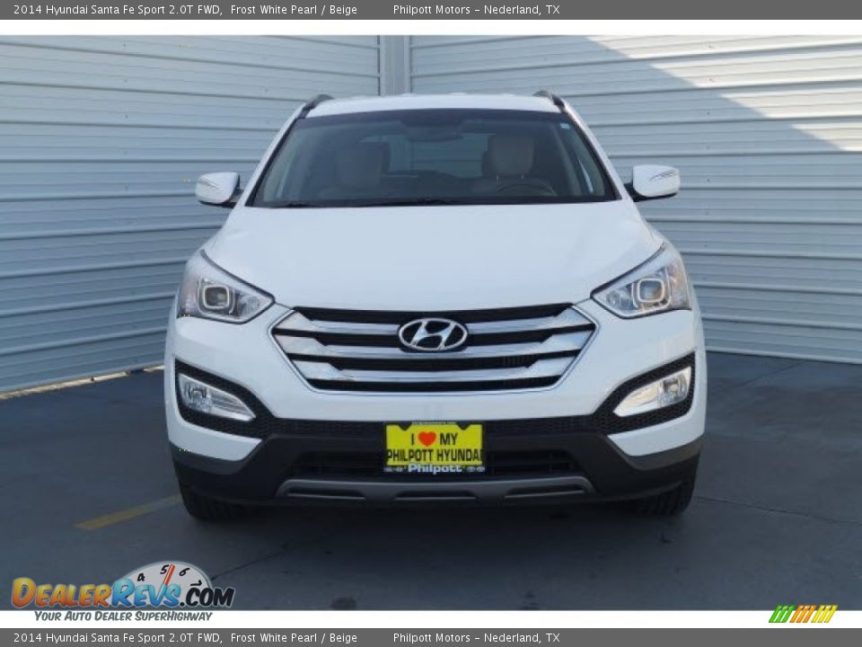 2014 Hyundai Santa Fe Sport 2.0T FWD Frost White Pearl / Beige Photo #2